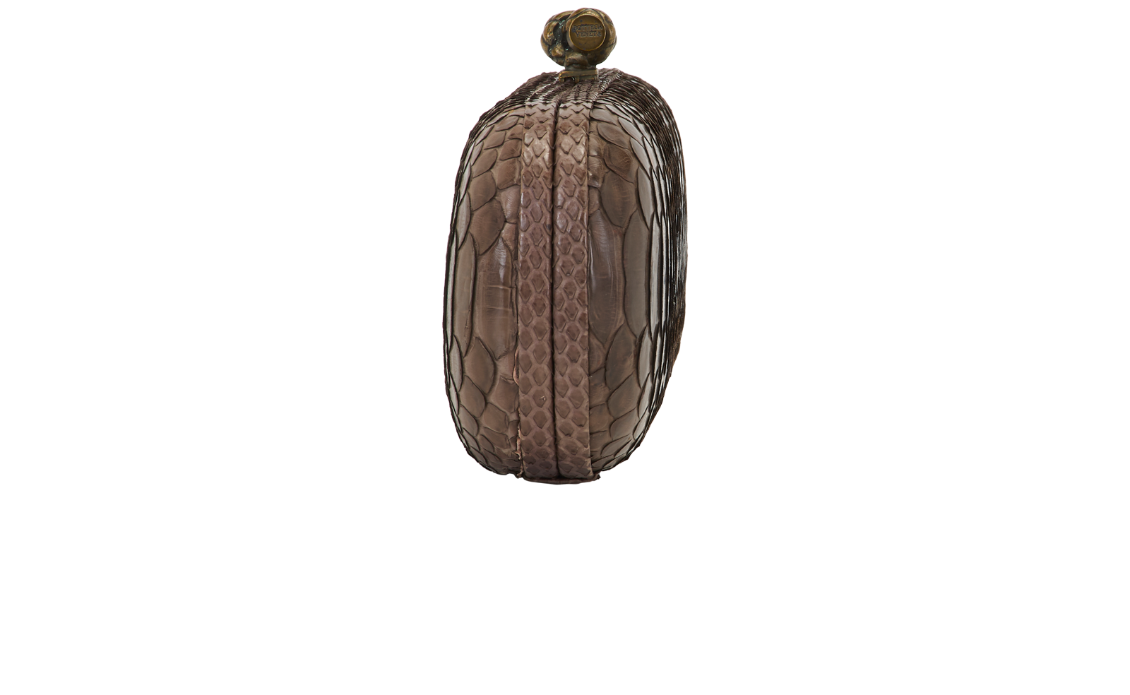 Knot Clutch, &pound;795, Handbags, Brown, Python, Bottom view